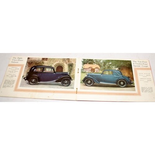 194A - Original vintage Morris Ten-Four (series M)  brochure dated 1938, a 26 page Morris Cars catalogue da... 