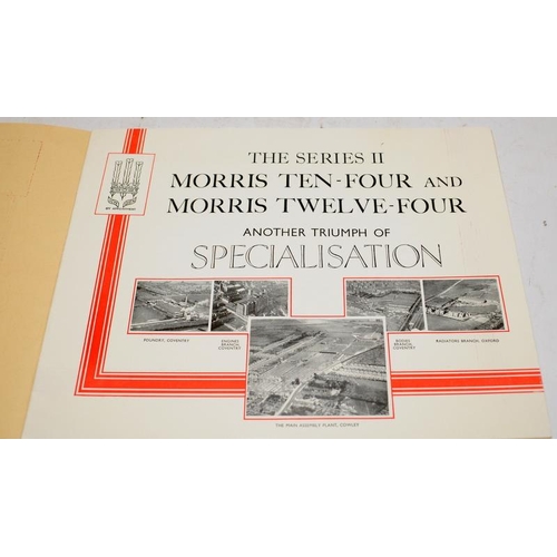 195 - Original vintage 1935 Morris Sixes Series II brochure c/w a 1935 Morris Ten-Four and Twelve-Four Ser... 