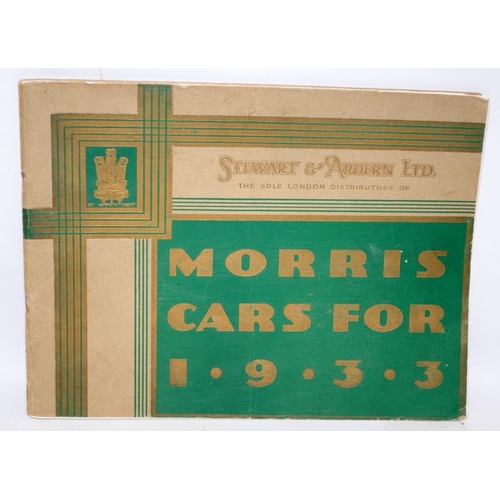 193 - Original vintage Morris cars for 1933 sales brochure printed September 1932. This is the more rare 7... 