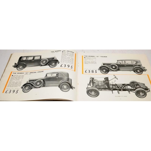 193 - Original vintage Morris cars for 1933 sales brochure printed September 1932. This is the more rare 7... 