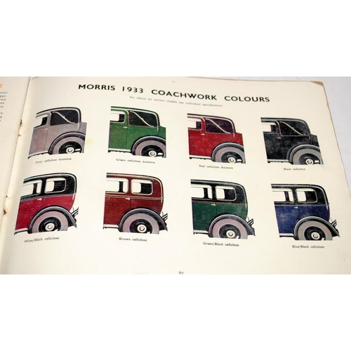 193 - Original vintage Morris cars for 1933 sales brochure printed September 1932. This is the more rare 7... 