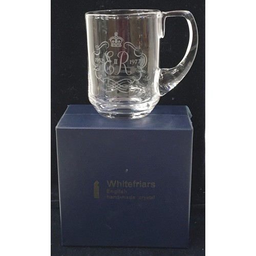 21 - Whitefriars Crystal glass presentation tankard boxed