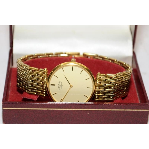 365 - Rotary Artemis gents gold plated dress watch with sapphire cabochon crown. Ref:4799. 35mm across inc... 