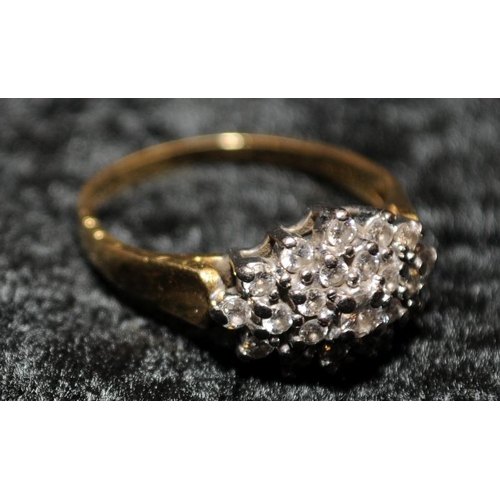 470 - An 18ct gold Diamond cluster ring Approx. 0.50ct, Size M in box.