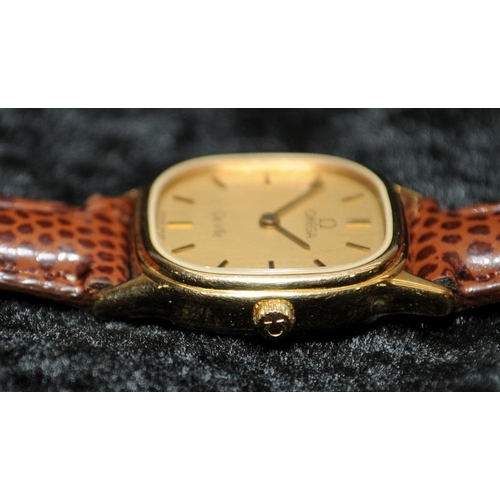 395 - An Omega Deville gold capped wristwatch.