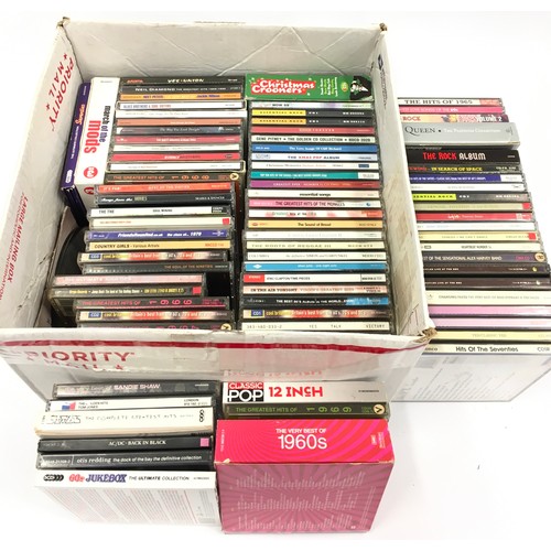 79 - Large box of Rock and Pop compact discs to include Queen, The Beatles, Genesis and others.