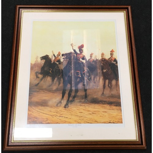 390 - Ernest Crofts: Framed and glazed military print 