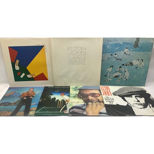 62 - ELTON JOHN SET OF VINYL 12” RECORDS. This set comprises of the Live In Australia box set (box edges ... 