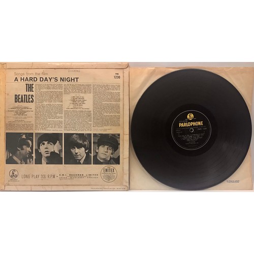 21 - BEATLES LP VINYL RECORD ‘A HARD DAYS NIGHT’. FOund here on original Parlophone PMC 1230 from 1964 wi... 