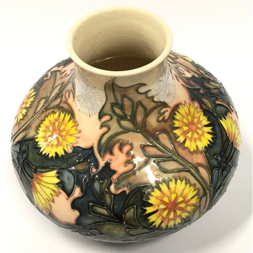 1 - Moorcroft Dandelion vase 1992 limited edition 24/200. 16cm tall. Signed and stamped to base.