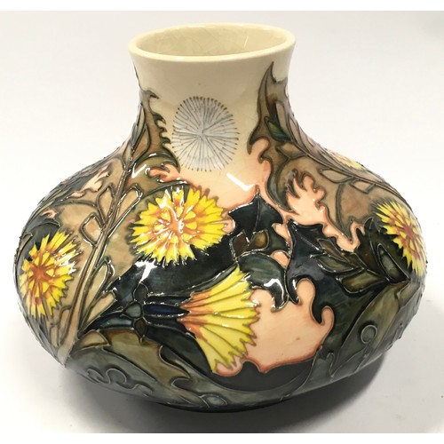 1 - Moorcroft Dandelion vase 1992 limited edition 24/200. 16cm tall. Signed and stamped to base.