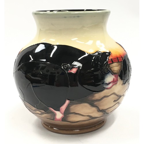 12 - Moorcroft limited edition pig squat vase 15/30 2014. RRP: £565. 15 cm tall. Signed and stamped to ba... 