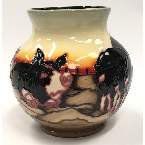 12 - Moorcroft limited edition pig squat vase 15/30 2014. RRP: £565. 15 cm tall. Signed and stamped to ba... 