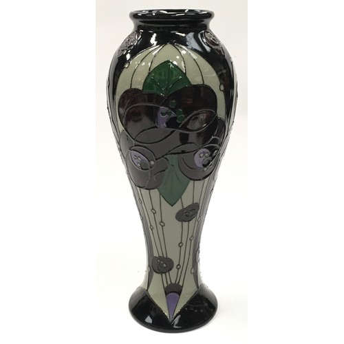 18 - Moorcroft Rennie Rose vase 75-10 2013. 28cm tall. Signed and stamped to base.