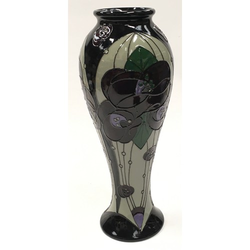 18 - Moorcroft Rennie Rose vase 75-10 2013. 28cm tall. Signed and stamped to base.