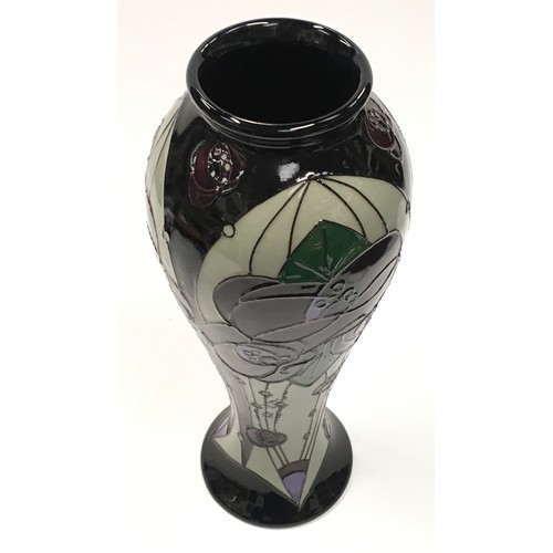 18 - Moorcroft Rennie Rose vase 75-10 2013. 28cm tall. Signed and stamped to base.