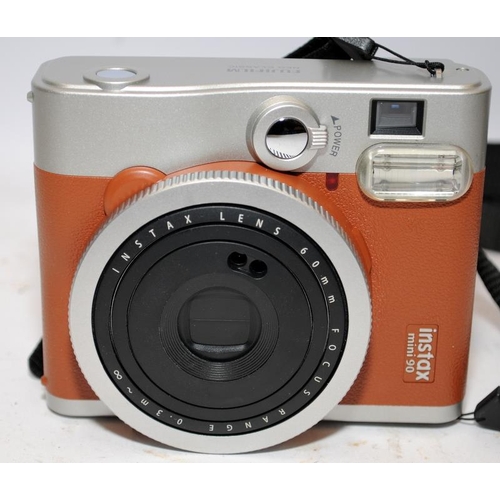 162 - Fujifilm Instax Mini 90 Neo Classic instant print camera with tan finish. No charger so being sold u... 