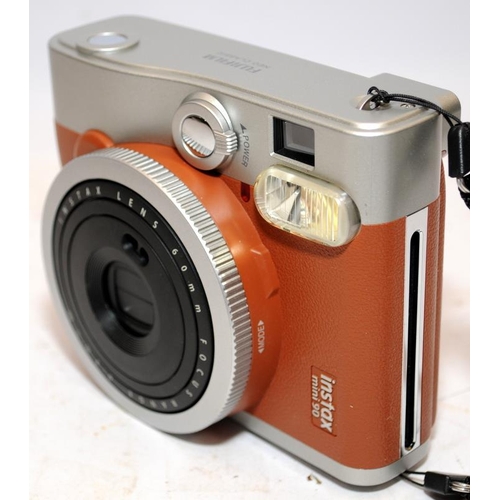 162 - Fujifilm Instax Mini 90 Neo Classic instant print camera with tan finish. No charger so being sold u... 