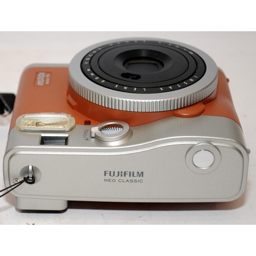 162 - Fujifilm Instax Mini 90 Neo Classic instant print camera with tan finish. No charger so being sold u... 