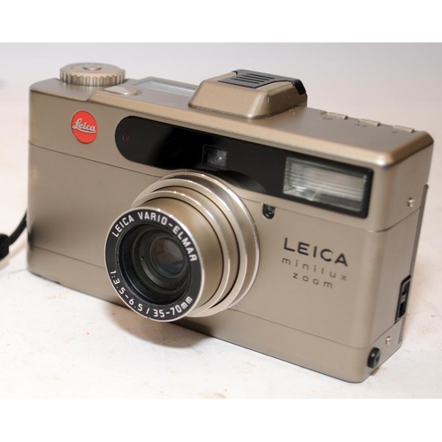 170 - Superb quality Leica Minilux Zoom compact 35mm film camera. In excellent cosmetic condition. Switche... 