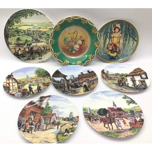 124 - Collection of various China plates and vases to include Poole pottery etc.