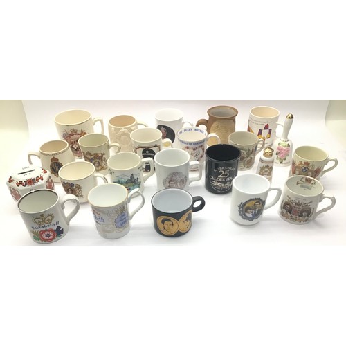 130 - Collection of various commemorative ware. This is a large container with over 40 items.