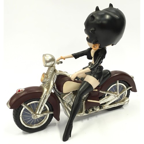 112 - Betty Boop figurine on bike by KFS/FS 26cm tall.