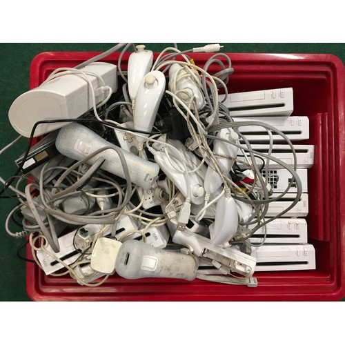 27 - A Box of Nintendo Wii consoles, controllers and accessories.