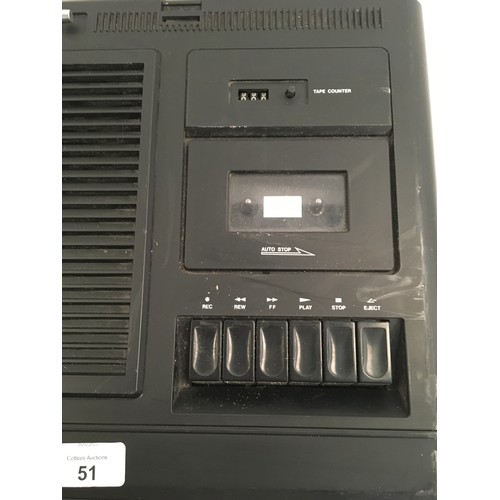 51 - Plustron TVRC 7 TV radio cassette recorder