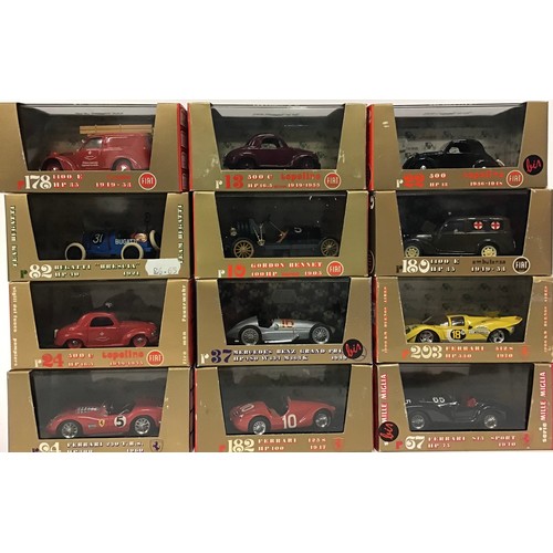 10 - Brumm boxed group to include R67 Ferrari 815 Sport, R82 Bugatti and others. Generally Excellent cond... 