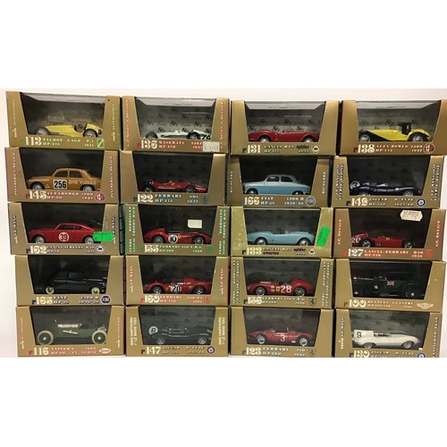 28 - Brumm boxed group to include R149 Jaguar D Type, R123 Ferrari 156, R113 Talbot Lago F1 and others. G... 