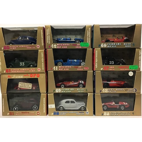 37 - Brumm boxed group to include R24 Fiat 500 C Topoline, R35 Ferrari R500F.2, R43 Alfa Romeo GO 159. So... 