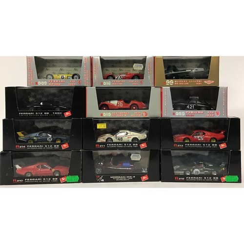 49 - Brumm boxed group to include R213 Ferrari 512 BB, S020 Porsche 356 Coupe, and others. One loose in b... 