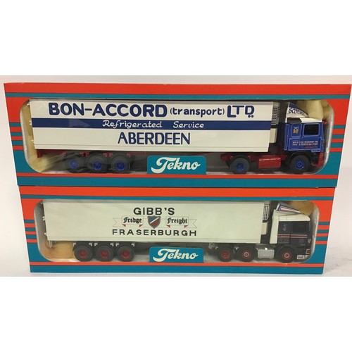 32 - Tekno 1/50th scale Truck pair: Bon-Accord Transport Ltd, Gibb’s Fridge Freight - Fraserburgh. Both a... 