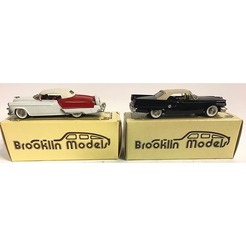 6 - Brooklin Models pair: BRK 41X 1959 Chrysler Convertible Top up and BRK 39X 1953 Oldsmobile Fiesta To... 