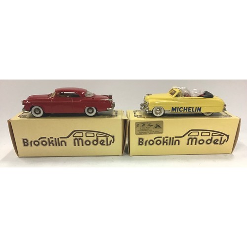 33 - Brooklin Models pair: BRK 15x 1950 Mercury Michelin Parade Convertible and BRK 19 1955 Chrysler 300C... 