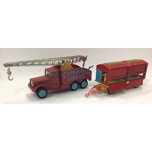 64 - Corgi boxed No 12 Gift Set 'Chipperfields Circus' including Crane Truck And Cage with 2 bears. Condi... 