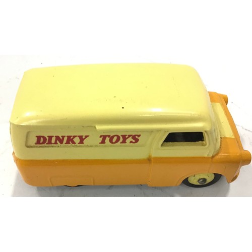 77 - Dinky 482 Bedford “Dinky Toys” Delivery Van two-tone yellow, ridged hubs with smooth tyres, silver h... 