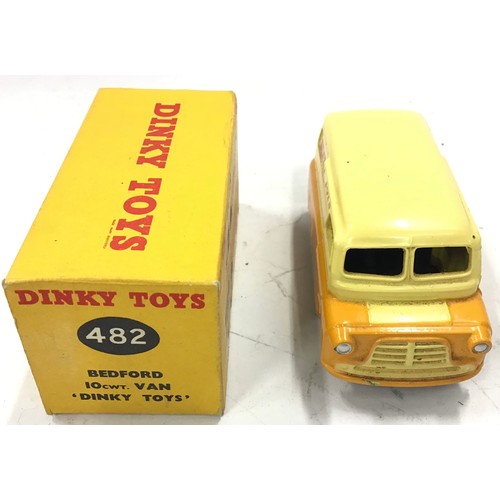 77 - Dinky 482 Bedford “Dinky Toys” Delivery Van two-tone yellow, ridged hubs with smooth tyres, silver h... 