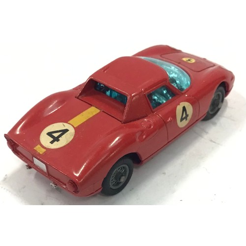 87 - Corgi 314 Ferrari Berlinetta 250 Le Mans - red body, blue tinted windows, yellow, white and black ra... 