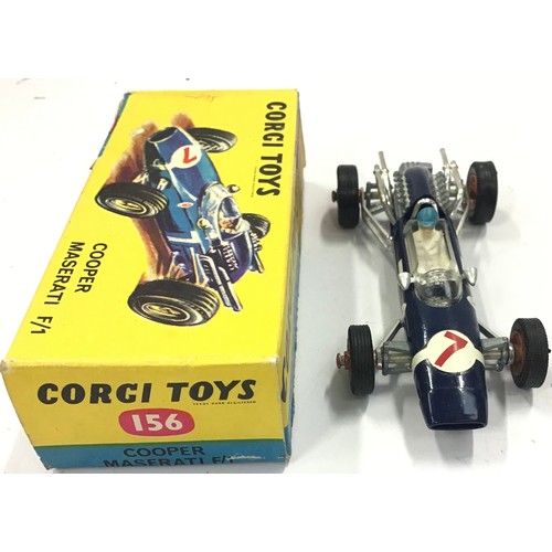 88 - Corgi 154 Ferrari Formula 1 Grand Prix Racing Car - red, spun hubs, figure driver, racing number 36;... 