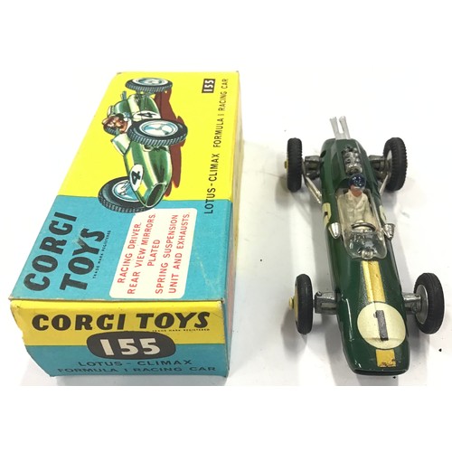 88 - Corgi 154 Ferrari Formula 1 Grand Prix Racing Car - red, spun hubs, figure driver, racing number 36;... 