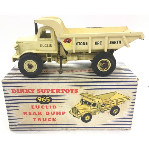 86 - Dinky 960 Albion Chieftain Lorry Mounted Cement Mixer - orange, silver trim, with windows, blue barr... 