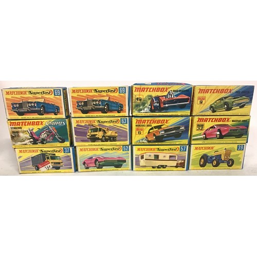 56 - Matchbox Superfast group of boxed models to include 38 Stingeroo, 52 Dodge Charger MKII, 39 Ford Tra... 