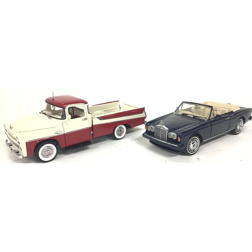 44 - Franklin Mint and Danbury Mint models: 1957 Dodge Sweptside D100 and Rolls Royce Corniche IV. Both a... 