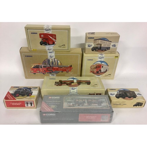 27 - 9 Corgi Classics boxed models to include American Lafrance Aerial Ladder Truck, Bedford Pantechnicon... 