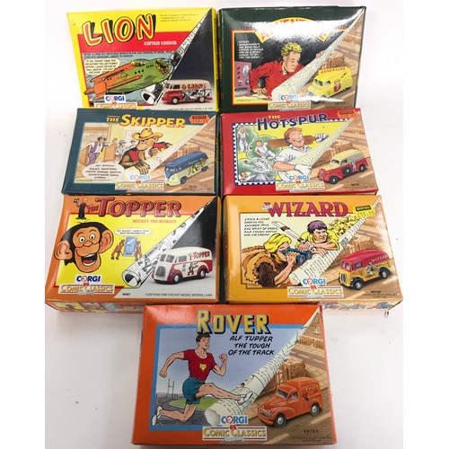 38 - Corgi Comic Classics group of boxed models to include The Sipper - The Wizard - The Rover and 3 othe... 