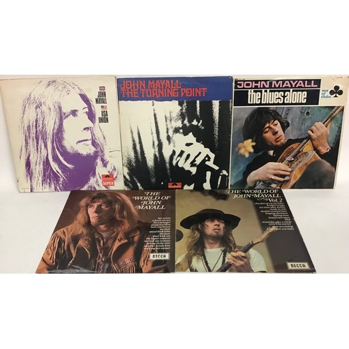 90 - BLUES VINYL LP RECORDS FROM JOHN MAYALL. 5 in total here to include - The World Of Vol 1 & 2 - Turni... 