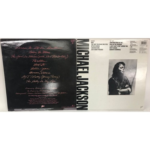 86 - 2 X MICHAEL JACKSON VINYL LP RECORDS. Titles include ‘Bad’ & ‘Thriller’. Both have gatefold sleeves ... 