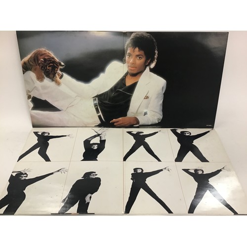 86 - 2 X MICHAEL JACKSON VINYL LP RECORDS. Titles include ‘Bad’ & ‘Thriller’. Both have gatefold sleeves ... 